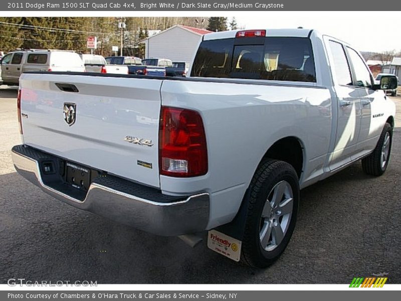 Bright White / Dark Slate Gray/Medium Graystone 2011 Dodge Ram 1500 SLT Quad Cab 4x4