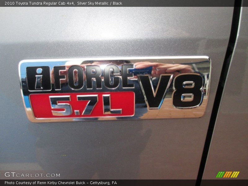 Silver Sky Metallic / Black 2010 Toyota Tundra Regular Cab 4x4