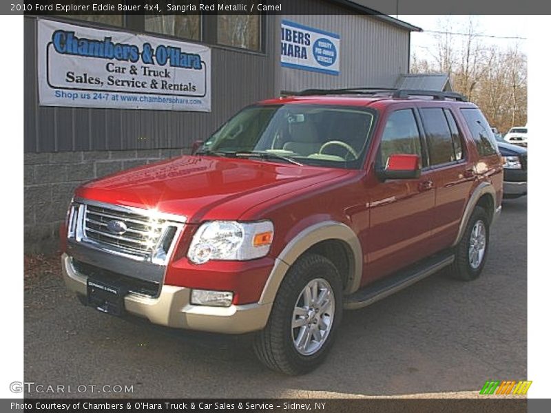Sangria Red Metallic / Camel 2010 Ford Explorer Eddie Bauer 4x4