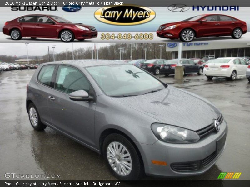 United Gray Metallic / Titan Black 2010 Volkswagen Golf 2 Door