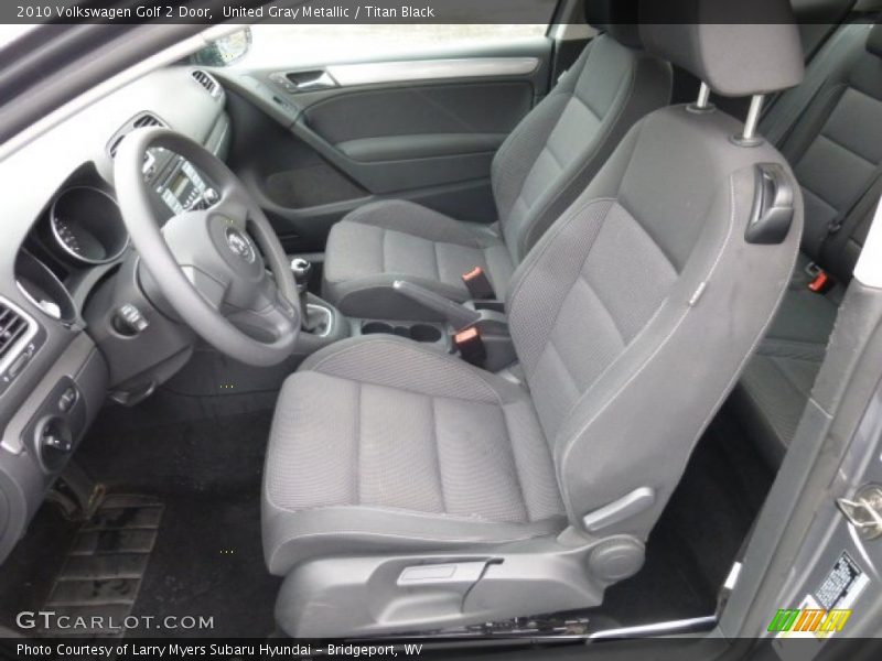 Front Seat of 2010 Golf 2 Door