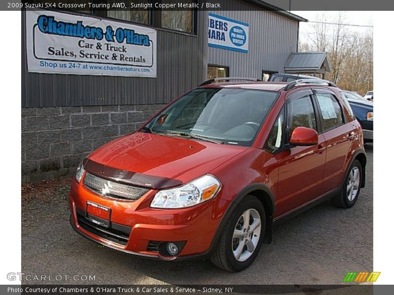 Sunlight Copper Metallic / Black 2009 Suzuki SX4 Crossover Touring AWD