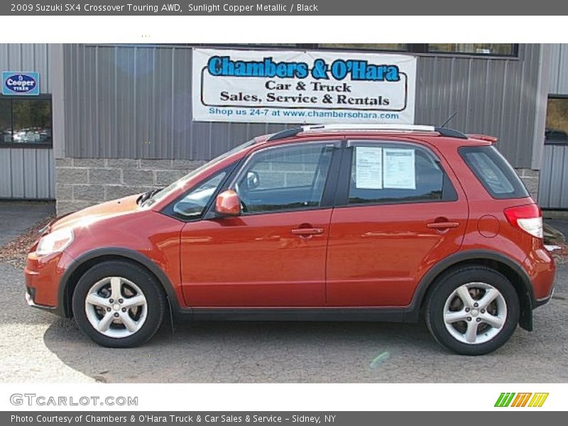 Sunlight Copper Metallic / Black 2009 Suzuki SX4 Crossover Touring AWD