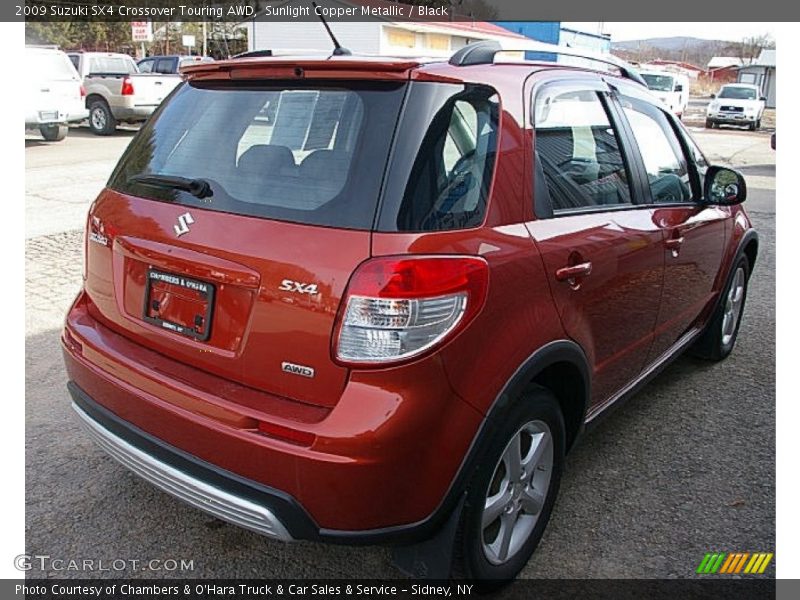 Sunlight Copper Metallic / Black 2009 Suzuki SX4 Crossover Touring AWD