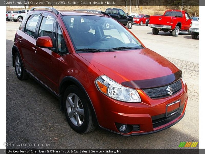 Sunlight Copper Metallic / Black 2009 Suzuki SX4 Crossover Touring AWD