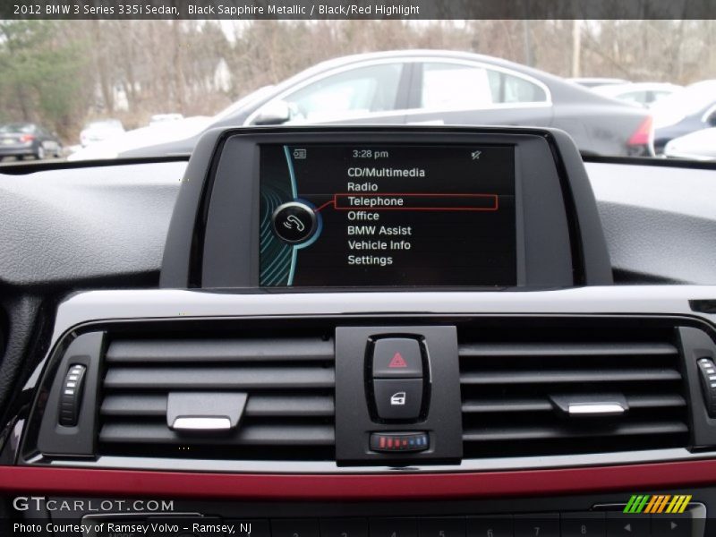 Black Sapphire Metallic / Black/Red Highlight 2012 BMW 3 Series 335i Sedan
