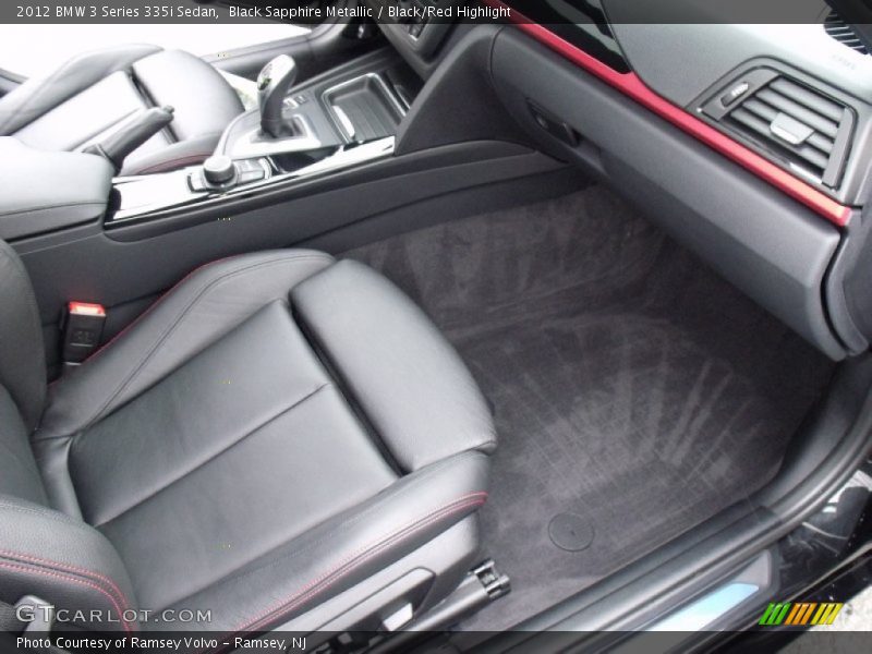 Black Sapphire Metallic / Black/Red Highlight 2012 BMW 3 Series 335i Sedan