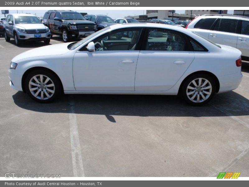 Ibis White / Cardamom Beige 2009 Audi A4 2.0T Premium quattro Sedan