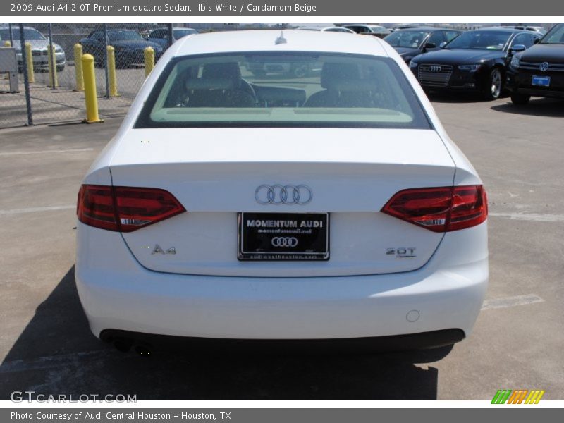 Ibis White / Cardamom Beige 2009 Audi A4 2.0T Premium quattro Sedan