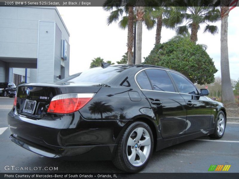 Jet Black / Beige 2005 BMW 5 Series 525i Sedan