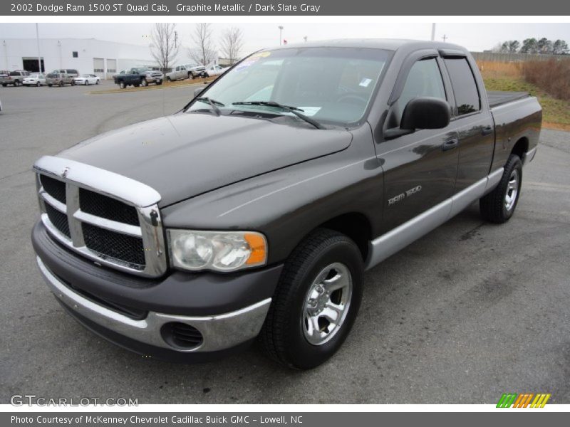 Graphite Metallic / Dark Slate Gray 2002 Dodge Ram 1500 ST Quad Cab