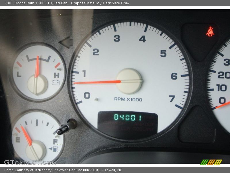 Graphite Metallic / Dark Slate Gray 2002 Dodge Ram 1500 ST Quad Cab