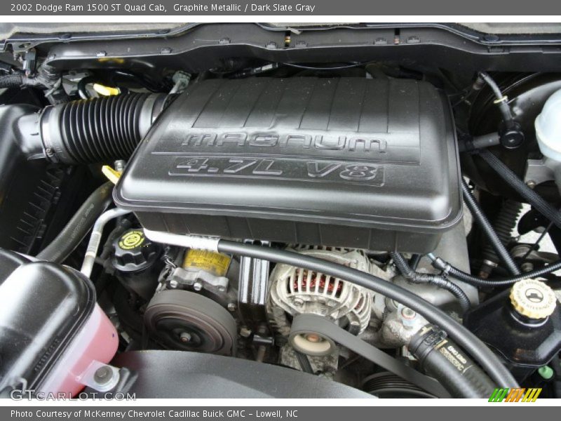 Graphite Metallic / Dark Slate Gray 2002 Dodge Ram 1500 ST Quad Cab