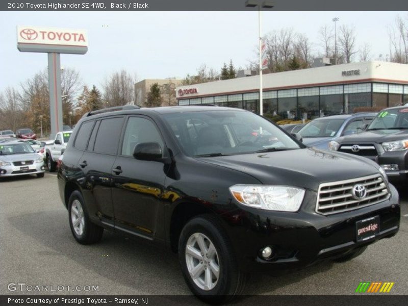 Black / Black 2010 Toyota Highlander SE 4WD