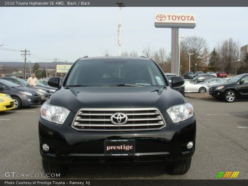 Black / Black 2010 Toyota Highlander SE 4WD