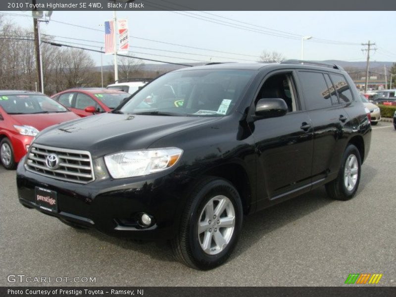 Black / Black 2010 Toyota Highlander SE 4WD