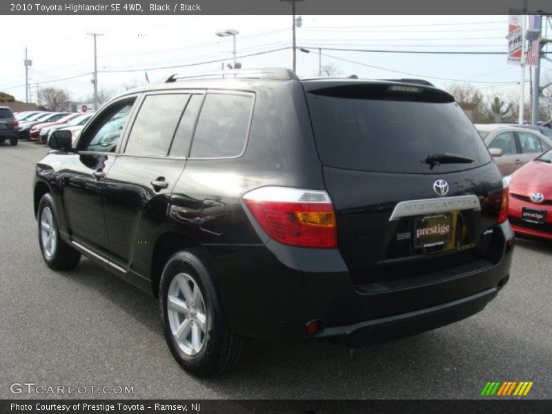 Black / Black 2010 Toyota Highlander SE 4WD