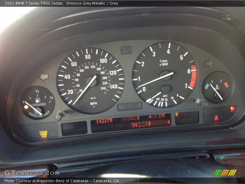 Orinocco Grey Metallic / Grey 2001 BMW 7 Series 740iL Sedan