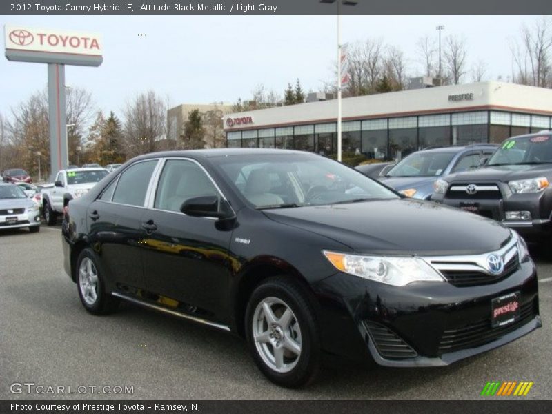 Attitude Black Metallic / Light Gray 2012 Toyota Camry Hybrid LE