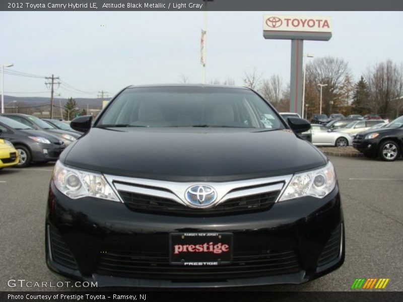 Attitude Black Metallic / Light Gray 2012 Toyota Camry Hybrid LE