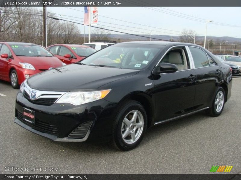 Attitude Black Metallic / Light Gray 2012 Toyota Camry Hybrid LE