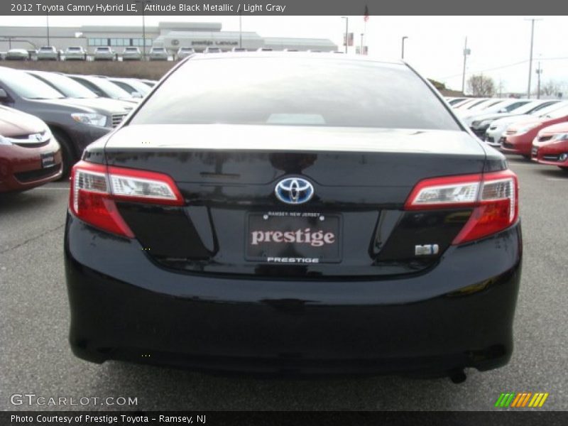 Attitude Black Metallic / Light Gray 2012 Toyota Camry Hybrid LE