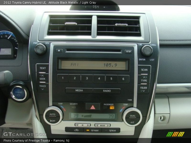 Attitude Black Metallic / Light Gray 2012 Toyota Camry Hybrid LE