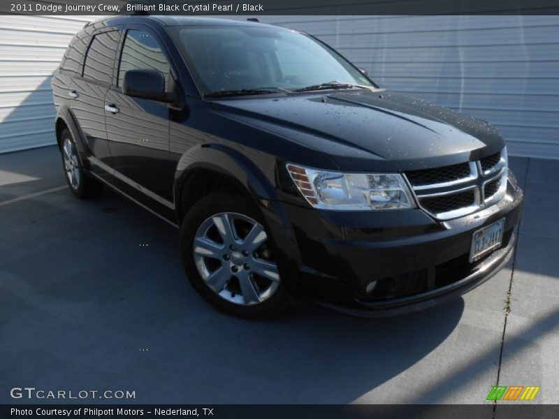 Brilliant Black Crystal Pearl / Black 2011 Dodge Journey Crew