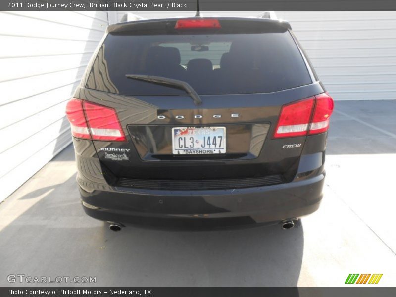 Brilliant Black Crystal Pearl / Black 2011 Dodge Journey Crew