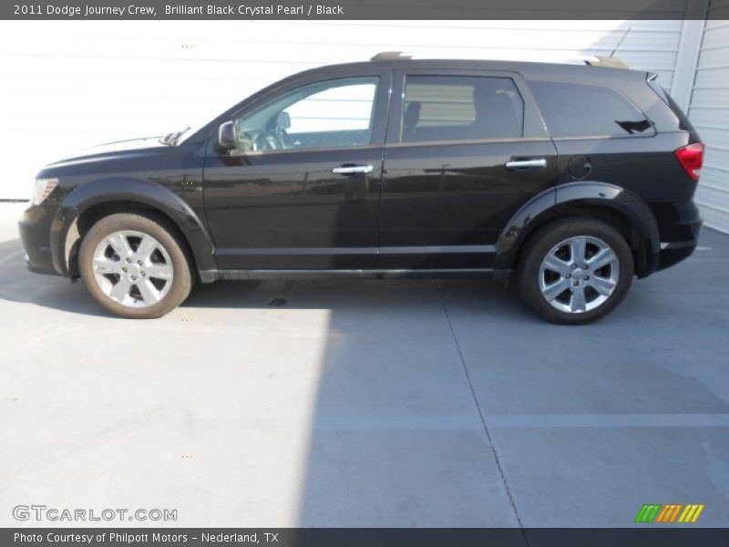 Brilliant Black Crystal Pearl / Black 2011 Dodge Journey Crew