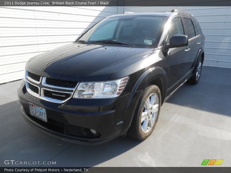 Brilliant Black Crystal Pearl / Black 2011 Dodge Journey Crew