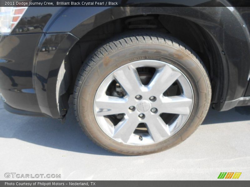 Brilliant Black Crystal Pearl / Black 2011 Dodge Journey Crew