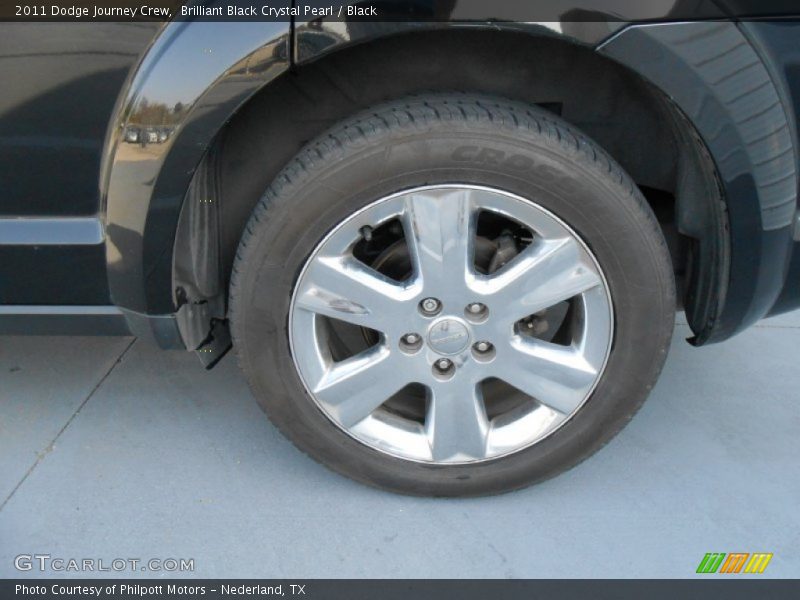 Brilliant Black Crystal Pearl / Black 2011 Dodge Journey Crew