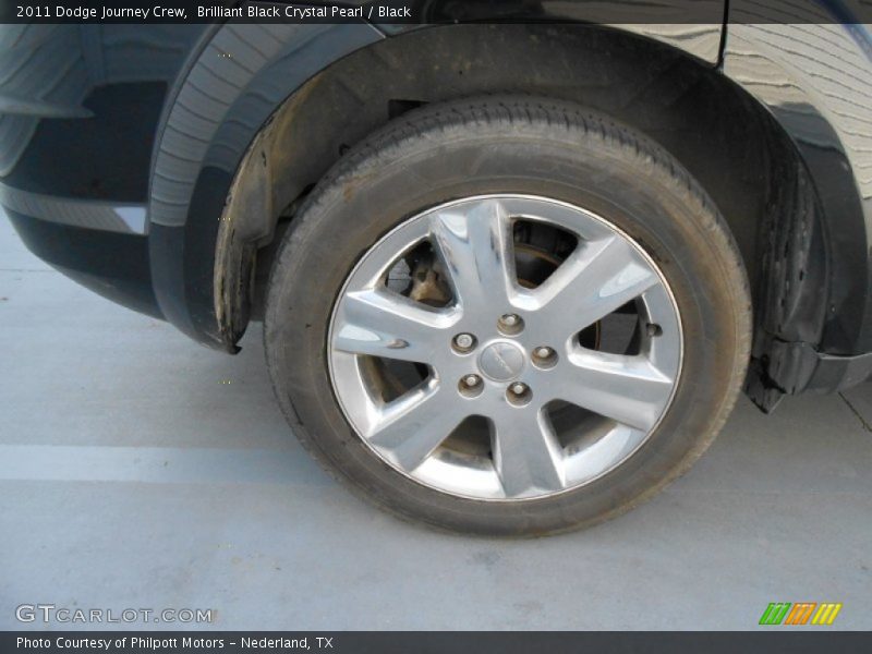 Brilliant Black Crystal Pearl / Black 2011 Dodge Journey Crew