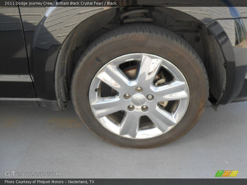 Brilliant Black Crystal Pearl / Black 2011 Dodge Journey Crew