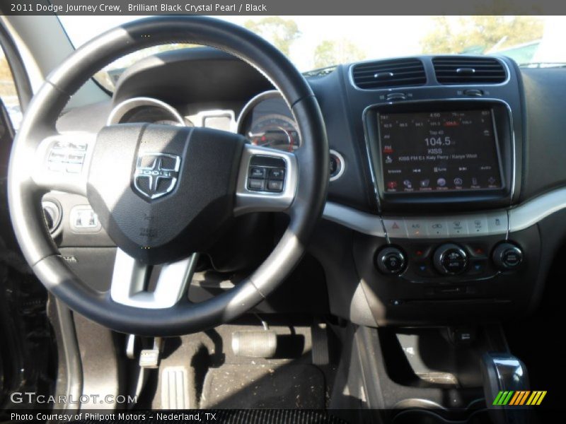 Brilliant Black Crystal Pearl / Black 2011 Dodge Journey Crew