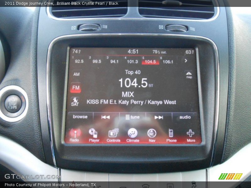 Brilliant Black Crystal Pearl / Black 2011 Dodge Journey Crew