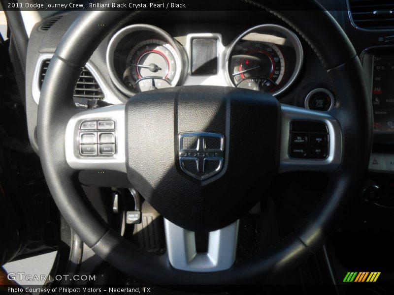 Brilliant Black Crystal Pearl / Black 2011 Dodge Journey Crew