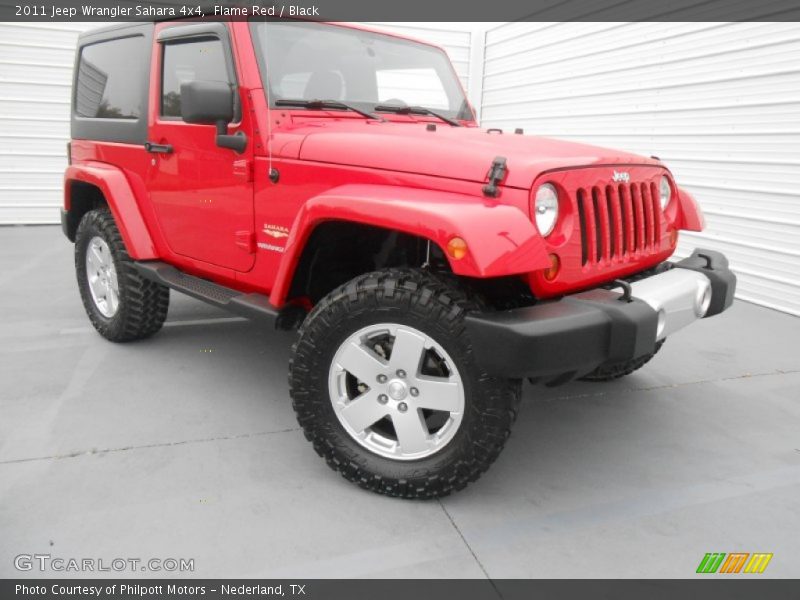 Flame Red / Black 2011 Jeep Wrangler Sahara 4x4