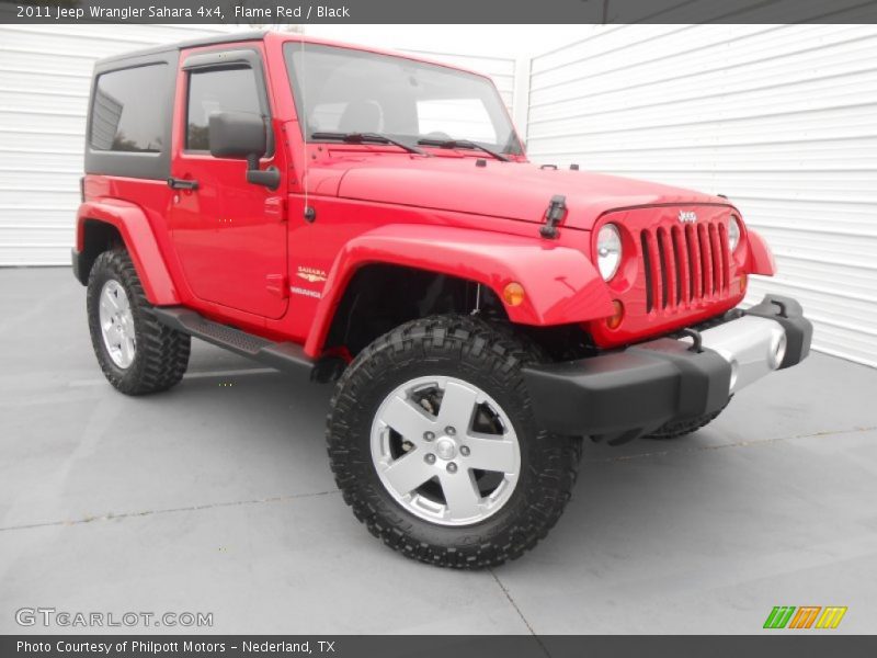 Flame Red / Black 2011 Jeep Wrangler Sahara 4x4