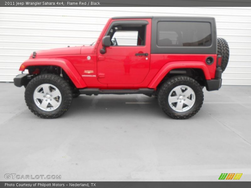 Flame Red / Black 2011 Jeep Wrangler Sahara 4x4