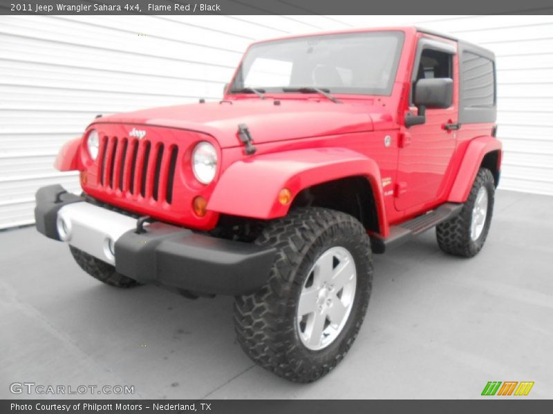 Flame Red / Black 2011 Jeep Wrangler Sahara 4x4