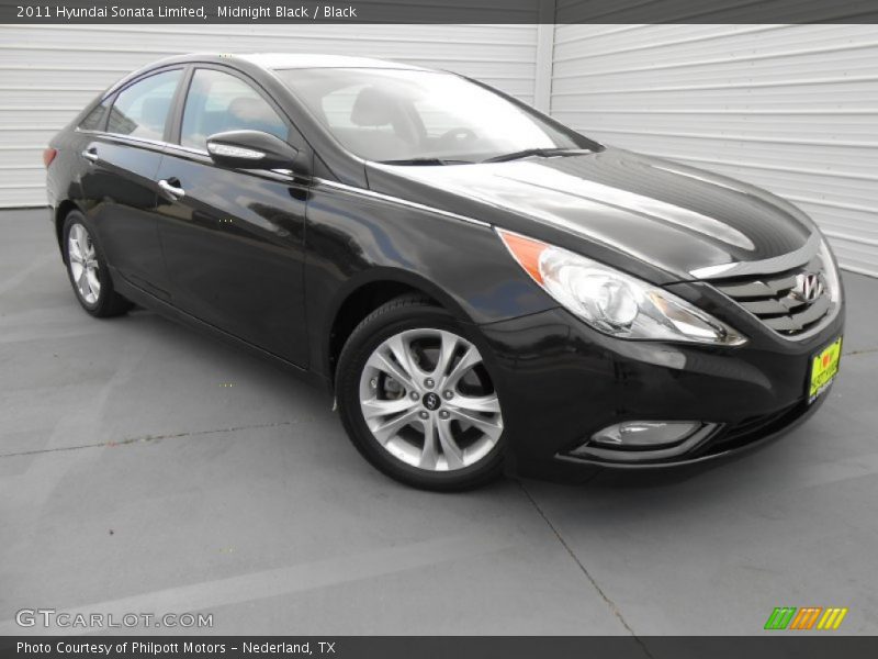 Midnight Black / Black 2011 Hyundai Sonata Limited