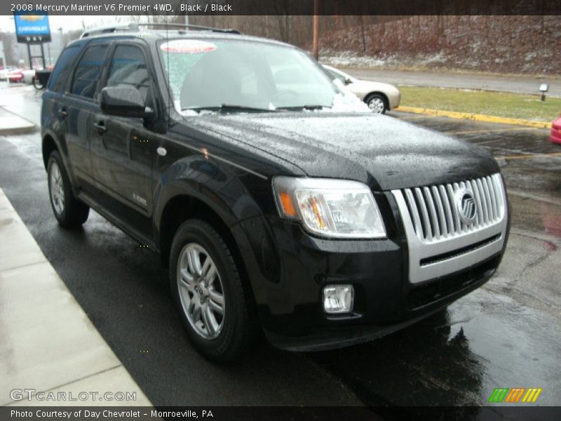 Black / Black 2008 Mercury Mariner V6 Premier 4WD