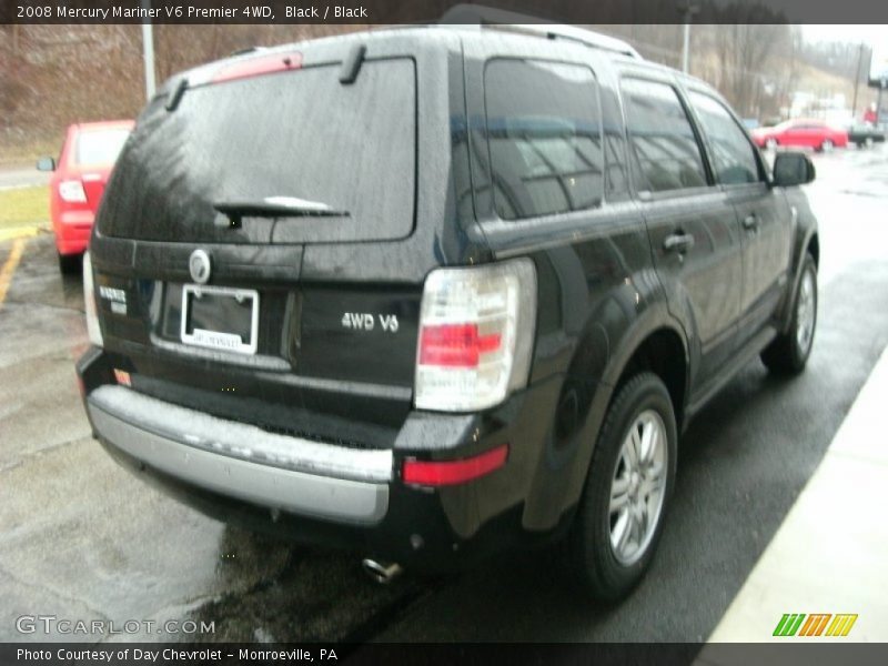 Black / Black 2008 Mercury Mariner V6 Premier 4WD