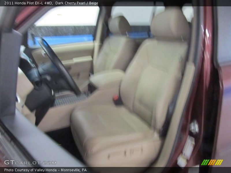 Dark Cherry Pearl / Beige 2011 Honda Pilot EX-L 4WD