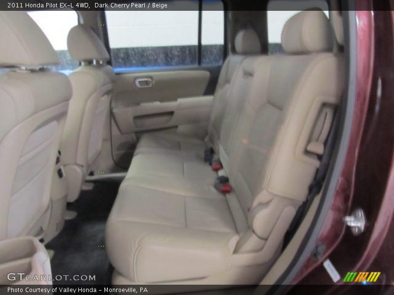 Dark Cherry Pearl / Beige 2011 Honda Pilot EX-L 4WD