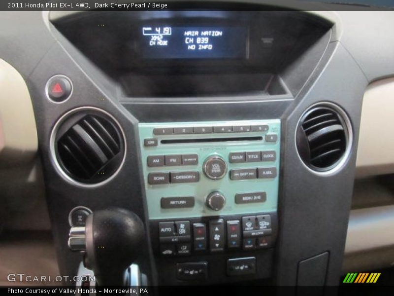 Dark Cherry Pearl / Beige 2011 Honda Pilot EX-L 4WD