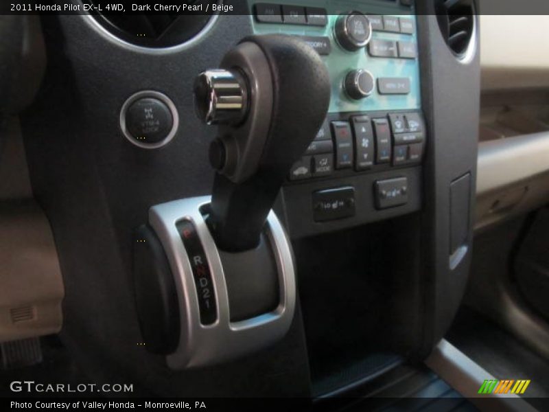 Dark Cherry Pearl / Beige 2011 Honda Pilot EX-L 4WD