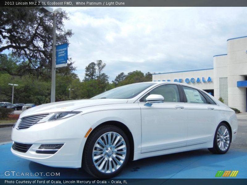 White Platinum / Light Dune 2013 Lincoln MKZ 2.0L EcoBoost FWD